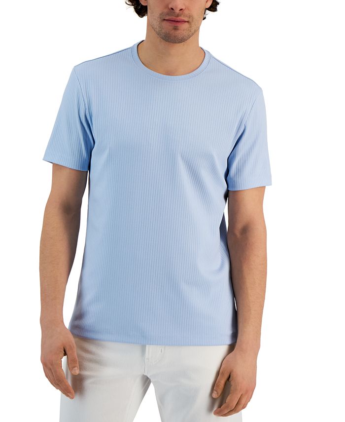 Alfani Men's Core Tech Solid Ribbed-Knit T-Shirt, Created for