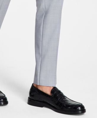 Men's Slim-Fit Wool Sharkskin Suit Pants, Created for Macy's