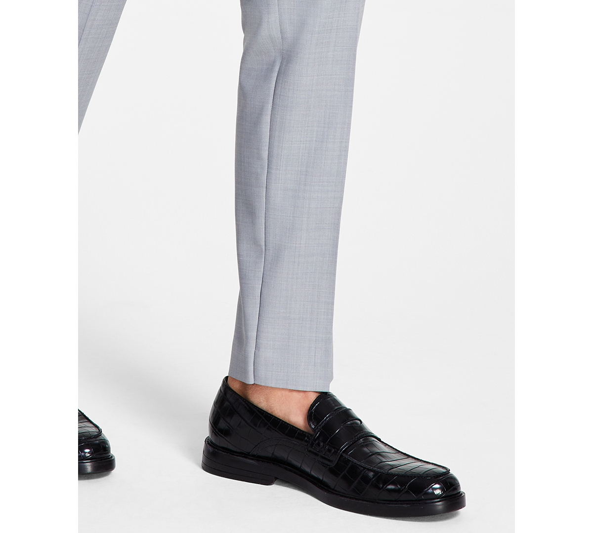 Bar Iii Men's Slim-Fit Wool Sharkskin Suit Pants, Created for Macy's