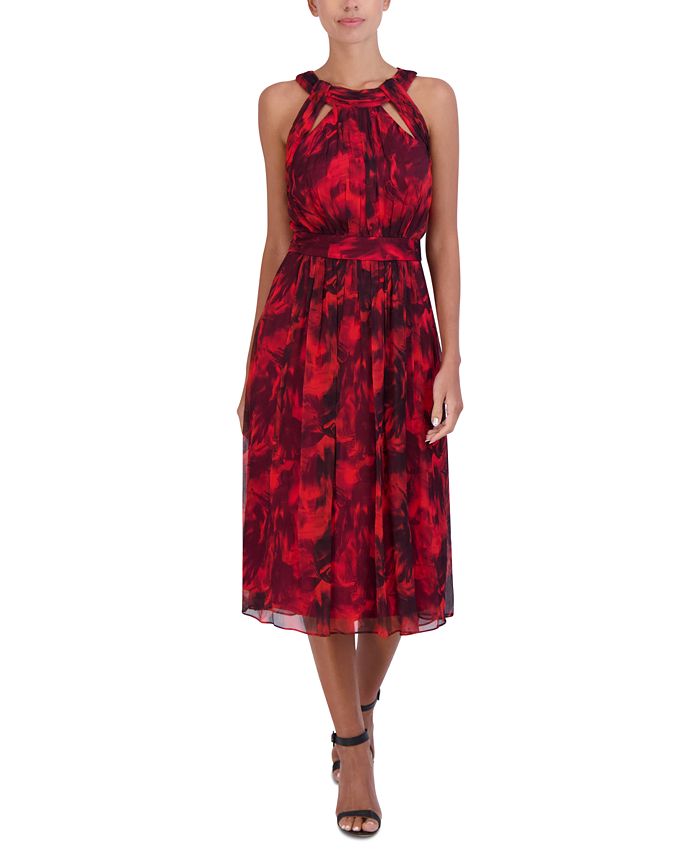 Bcbg chiffon cocktail dress discount
