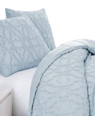 Stella Clipped Jacquard 3-Pc. Comforter Set, Twin