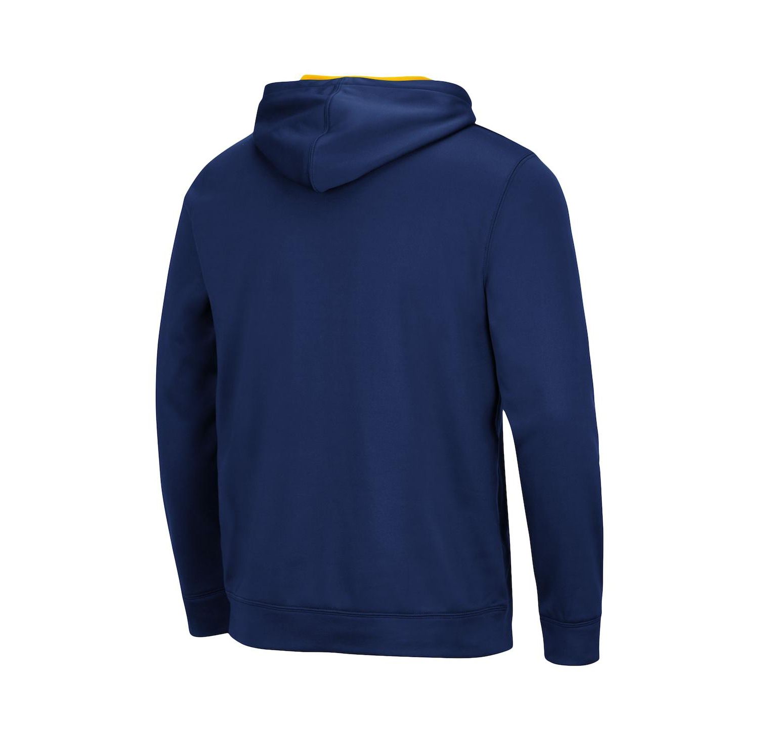 Men's Navy Michigan Wolverines Slash Stack 2.0 Pullover Hoodie