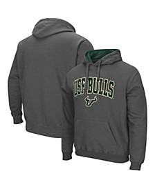 Men's Charcoal South Florida Bulls Arch and Logo Pullover Hoodie