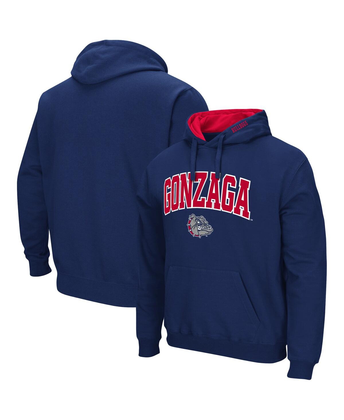 Shop Colosseum Men's  Navy Gonzaga Bulldogs Arch And Logo Pullover Hoodie