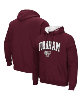 Men's Maroon Fordham Rams Arch and Logo Pullover Hoodie
