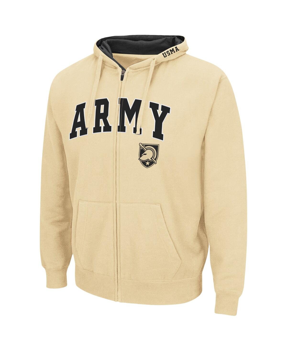 Colosseum Men's  Gold Army Black Knights Arch And Logo 3.0 Full-zip Hoodie In Gold