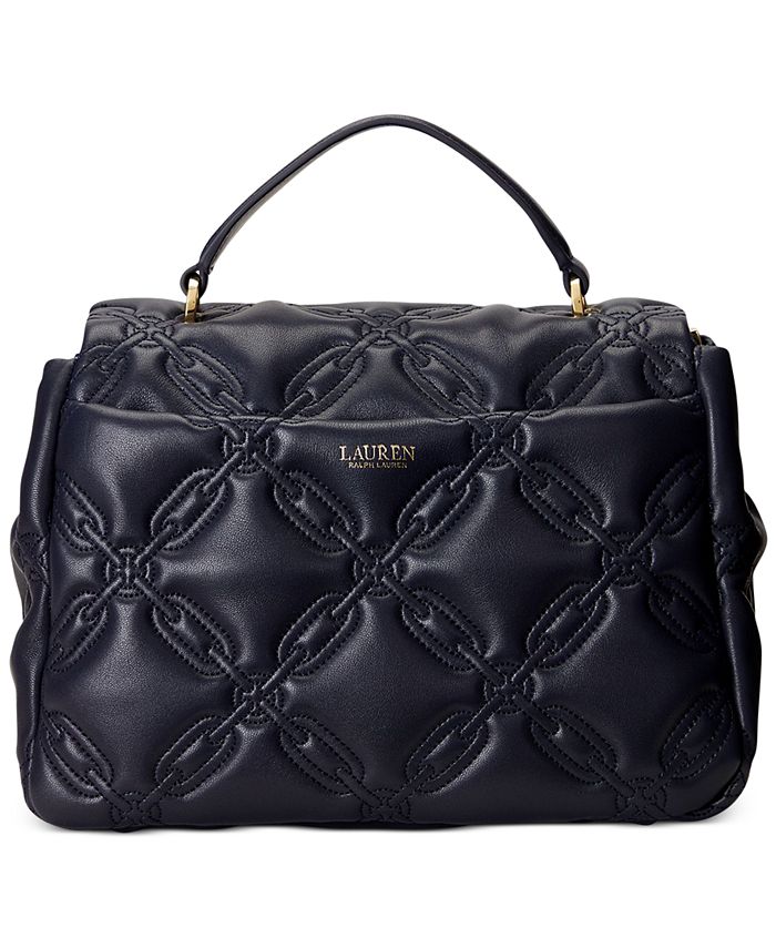 Lauren Ralph Lauren Quilted Leather Small Farrah Satchel & Reviews Handbags & Accessories Macy's