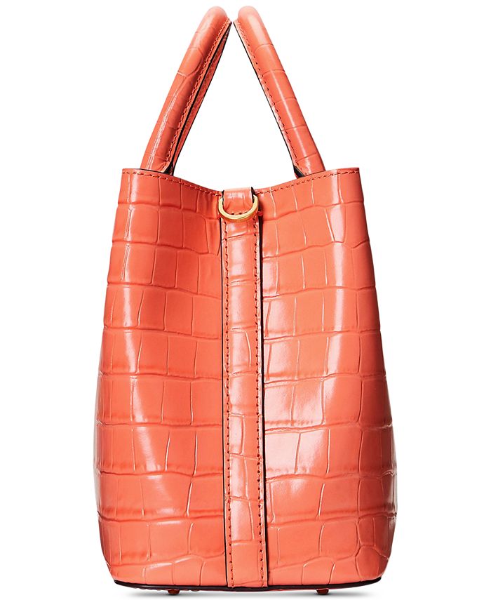 Lauren Ralph Lauren Embossed Leather Medium Marcy Satchel Macy's