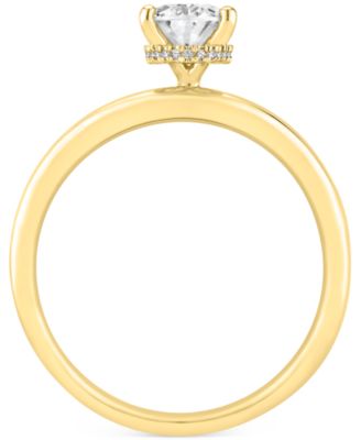 GIA Certified Diamond Oval Engagement Ring (1 ct. t.w.) in 14k Gold