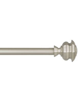 Welford 1" Adjustable Window Curtain Rod and Finial 22 Piece Set, 36"-72"