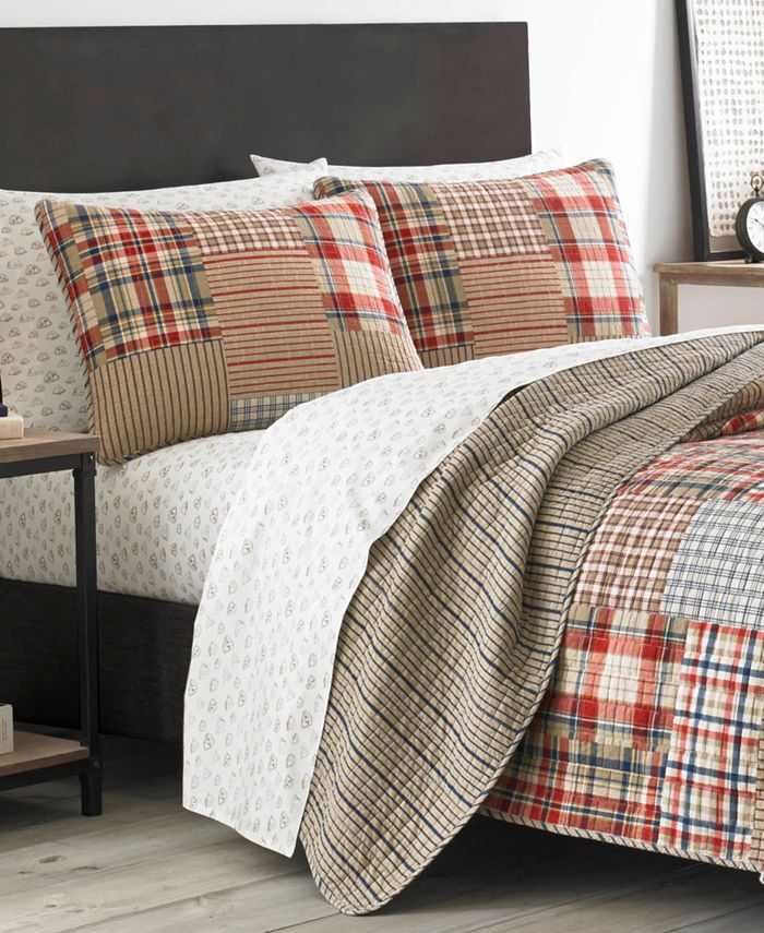 Eddie Bauer Hawthorne Brown Reversible 3Piece Full/Queen Quilt Set