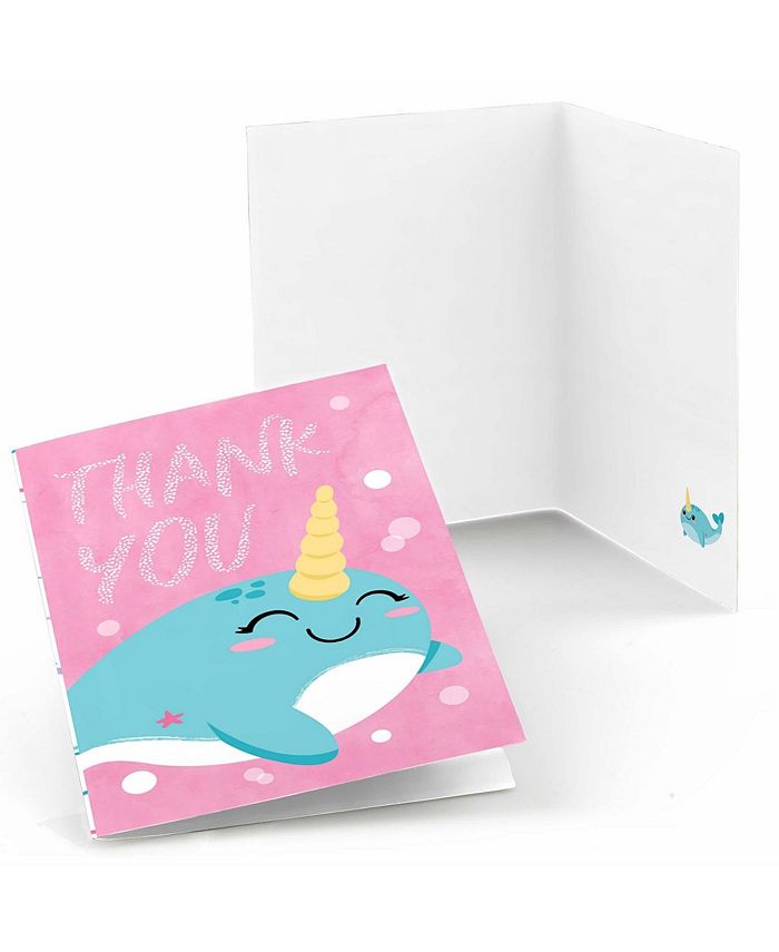 Big Dot of Happiness Narwhal Girl - Under The Sea Baby Shower or ...