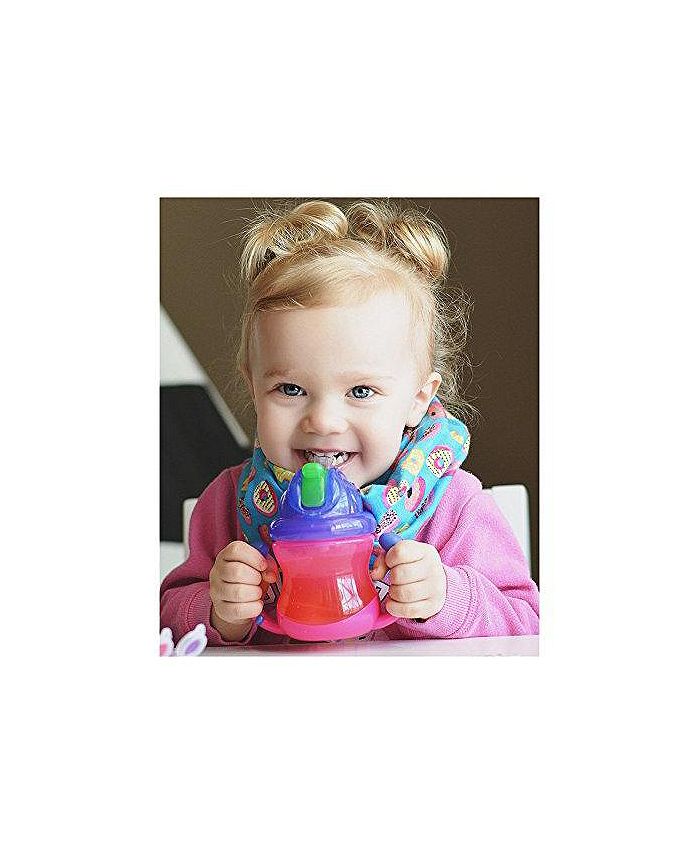 Nuby TwoHandle Flip N' Sip Straw Cup, 8 Ounce, Pink with Purple Macy's