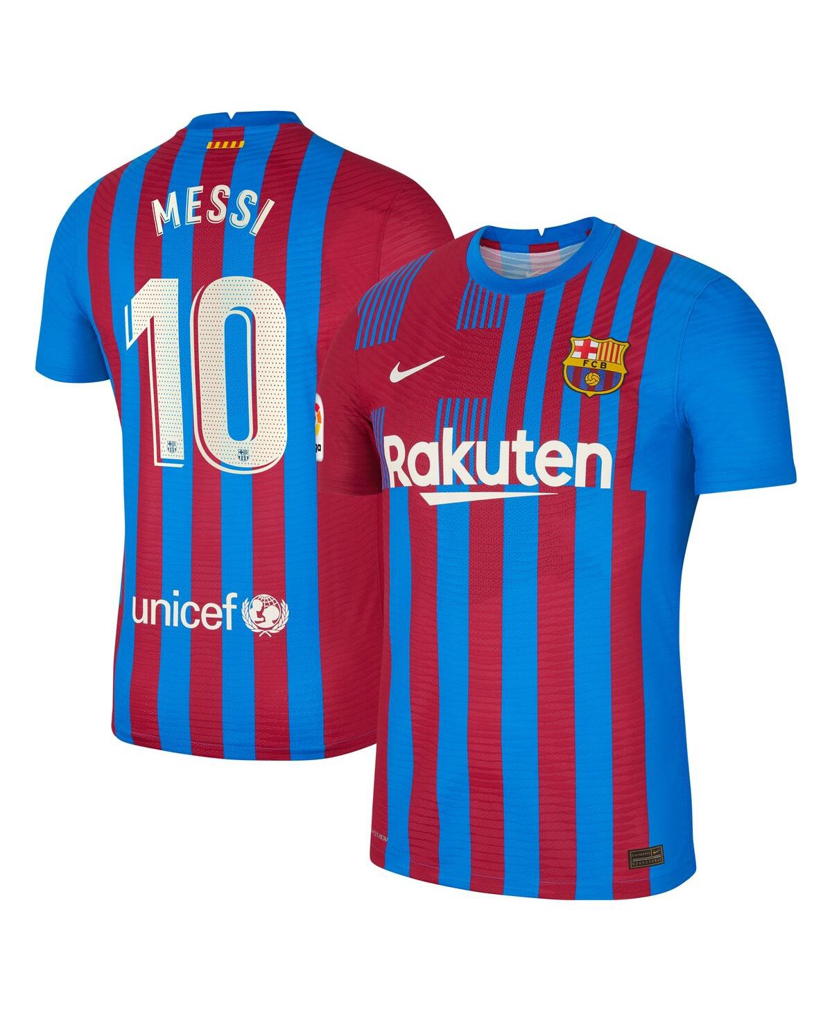 Men's Nike Lionel Messi Blue Barcelona 2021/22 Home Authentic Player Jersey