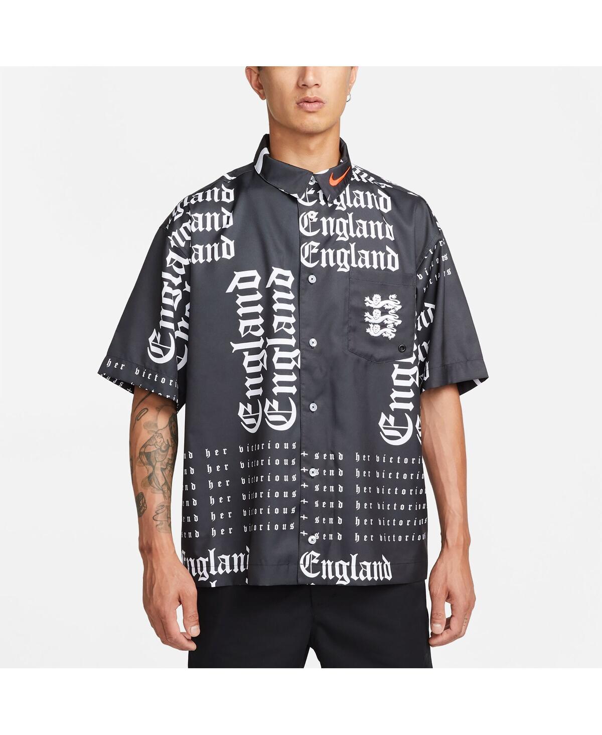 Men's NikeEngland Women's National Team Button-Up Shirt - Black