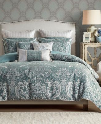 Madison Park Signature Adelphia Jacquard Comforter Sets Collection Bedding In Slate Blue