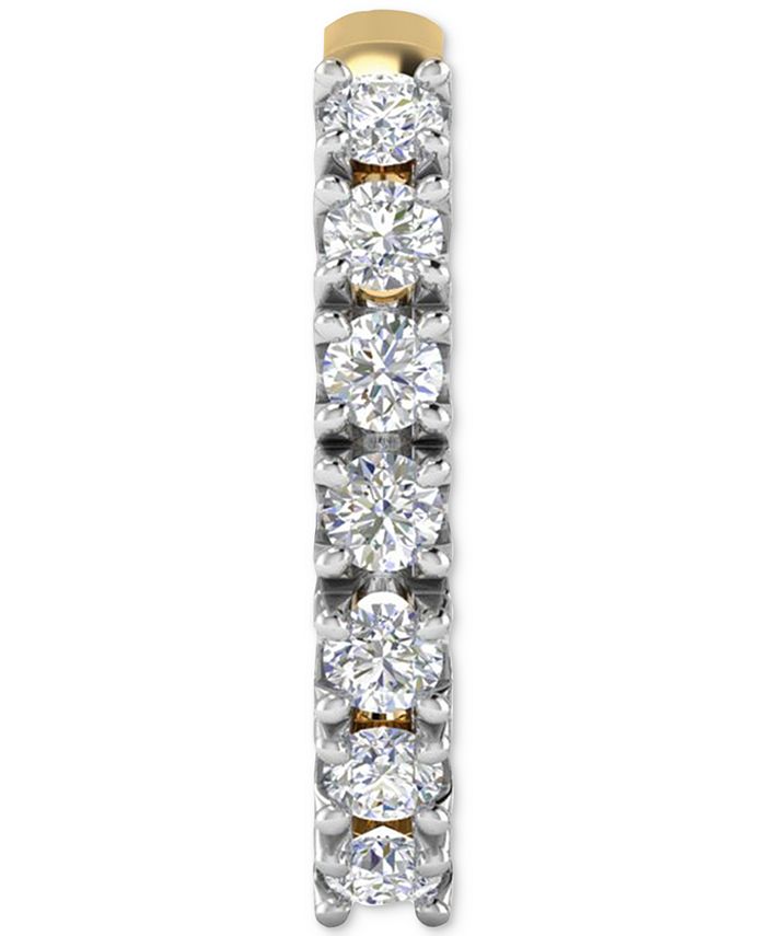 Macy's Diamond Extra Small Single Hoop Earring (1/8 ct. t.w.) in 14k