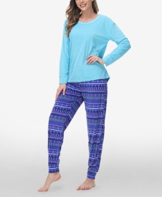 Women's Long Sleeve Crew Top with Jogger, Set of 2