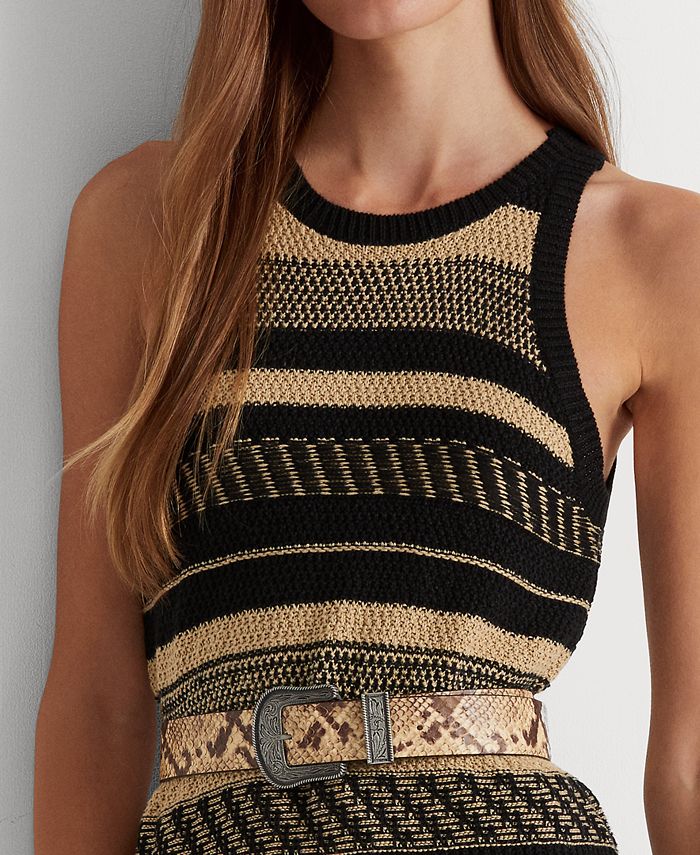 Striped Sleeveless Sweater