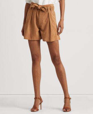 Lauren Ralph Lauren - Women's Belted Suede Shorts