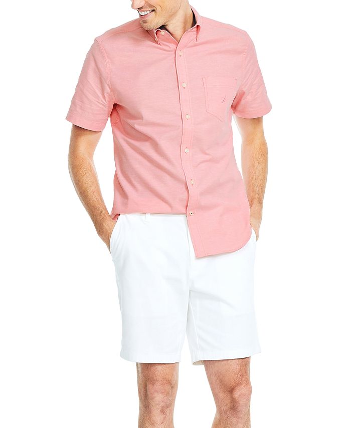Nautica Men's Classic Fit Oxford Shirt Pink Size X-Large