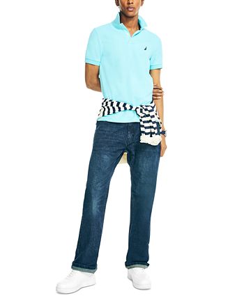 Nautica Men's Sustainably Crafted Classic Fit Deck Polo Shirt Yellow Size XL