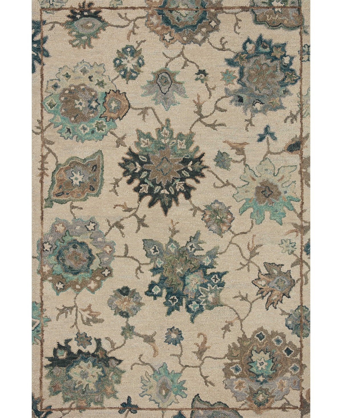 Spring Valley Home Lotus Lts-03 2' X 5' Area Rug In Ivory/blue