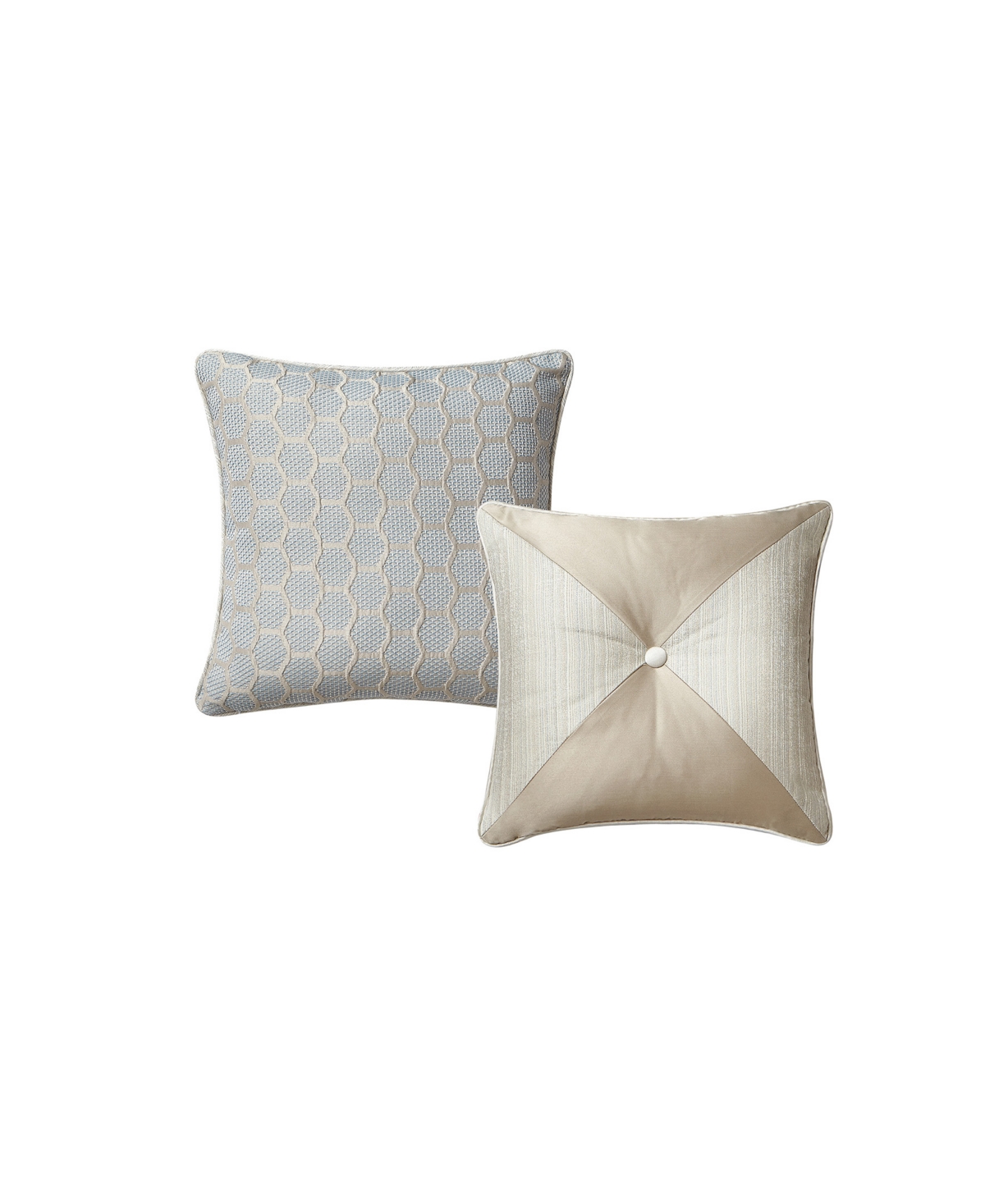 Shop Waterford Closeout!  Springdale Textured Reversible 2 Piece Decorative Pillow Set In Multi
