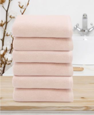 Ediree Turkish Cotton 6 Piece Hand Towels Set