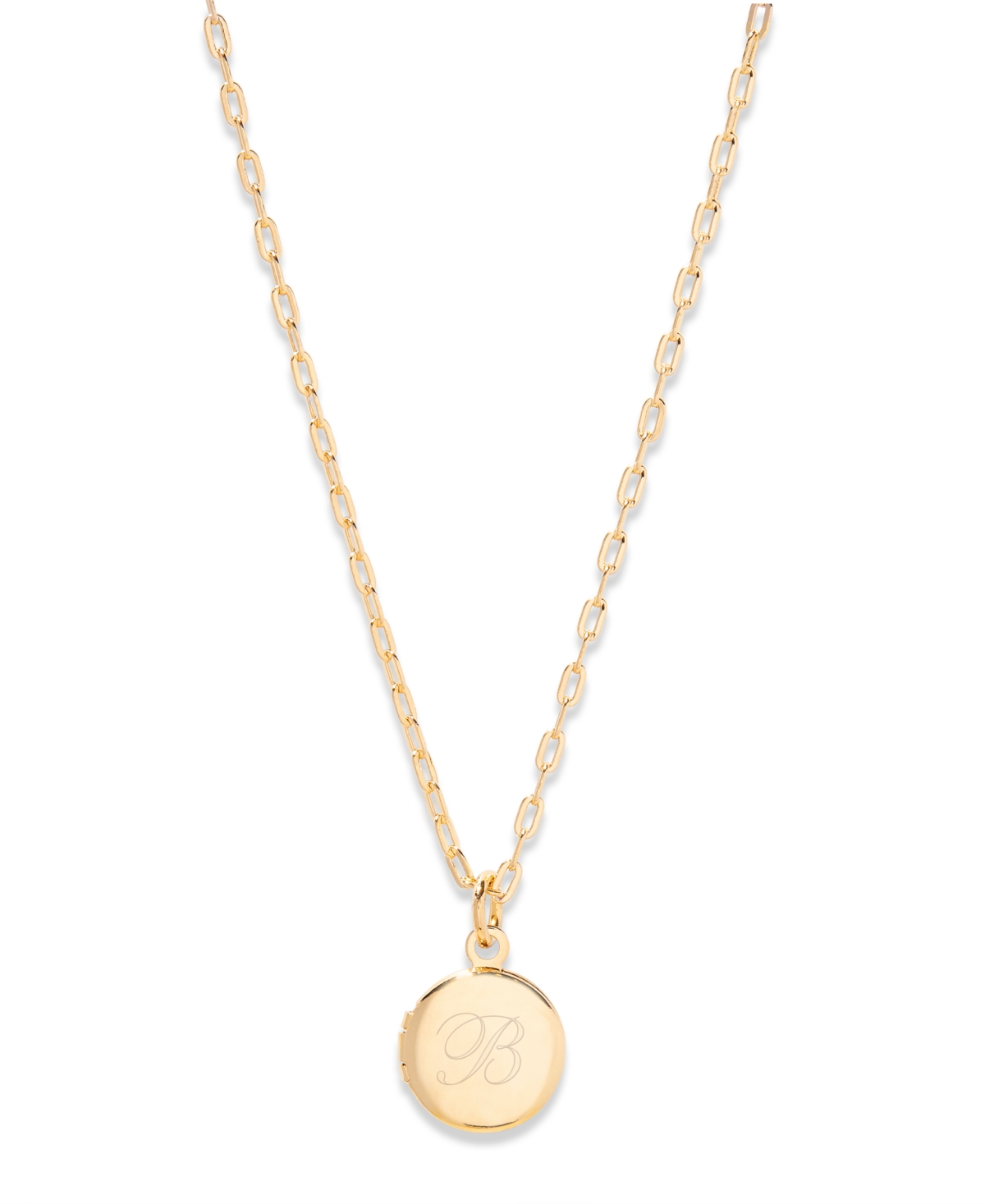 brook & york Isla Initial Petite Locket Necklace - 14K Gold Plated- B