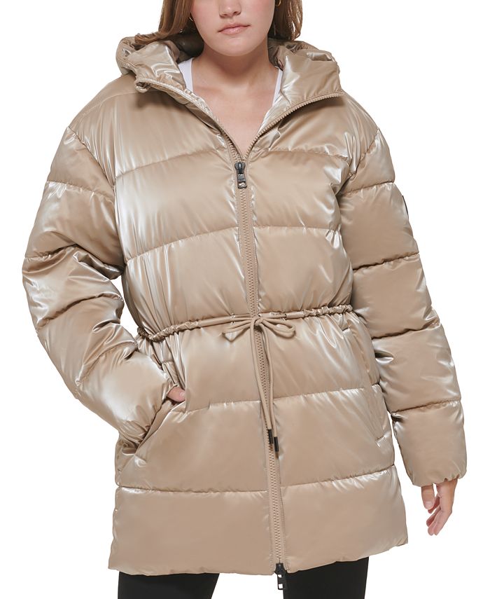 Calvin Klein Jeans Women's Quilted Puffer Hood Jacket & Reviews - Jackets &  Vests - Juniors - Macy's