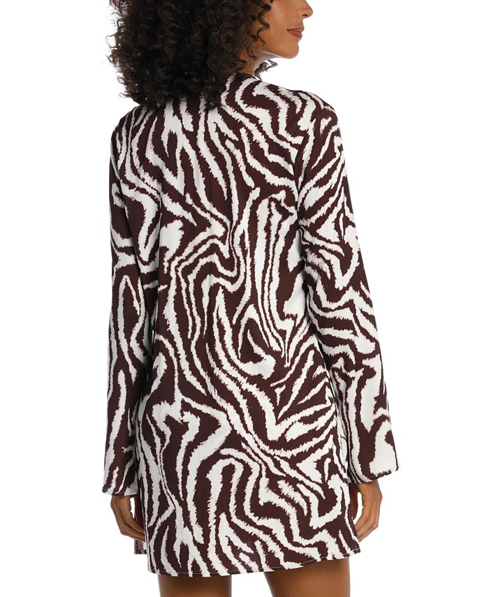 La Blanca Women's Fierce Lines LaceUp Tunic CoverUp Macy's