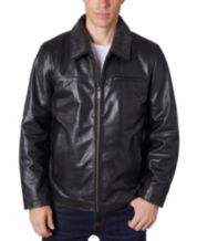 Men's Regular-Fit Faux-Leather Bomber Jacket with Removable Hood, Created  for Macy's