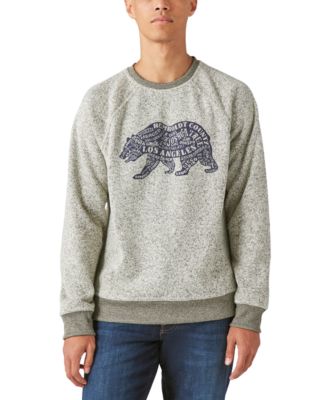 Lucky Brand Men s Los Feliz Fleece California Bear Crew Neck Sweater Macy s