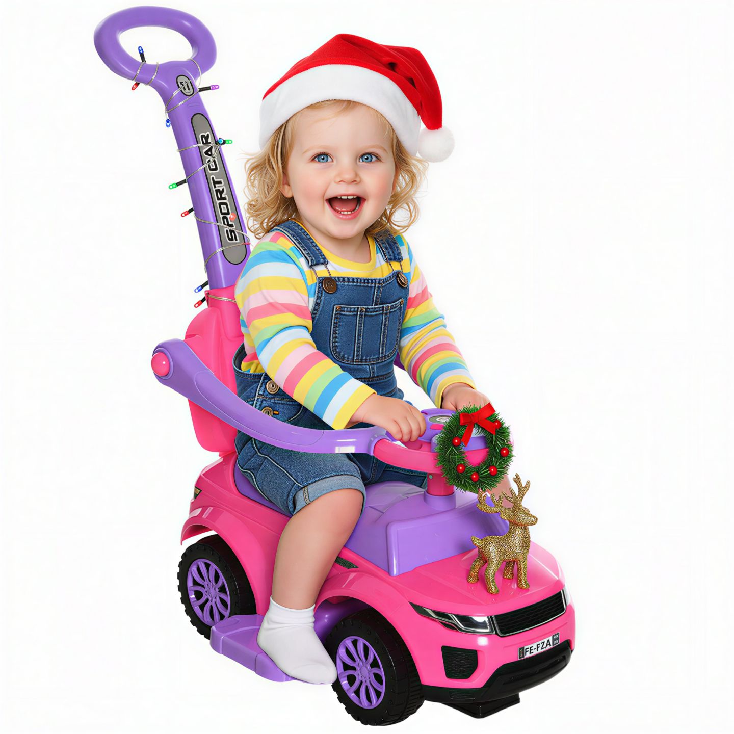 Детская игрушка Aosom 3 in 1 Push Car with Horn and Music Stroller, 55 Lbs., Ages 18-36 Months — фото 1