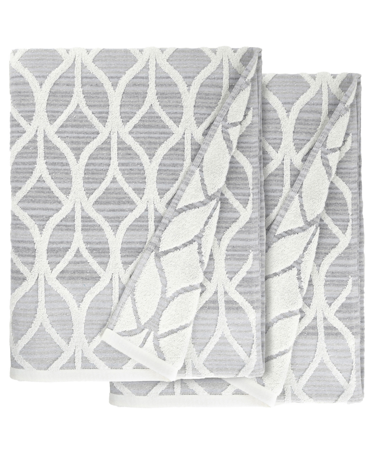 Linum Home Alev Jacquard 2 Piece Turkish Cotton Bath Towel Set