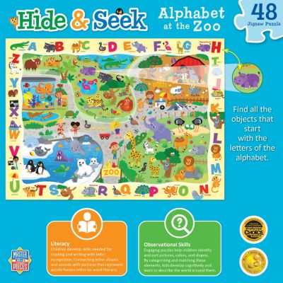 Hide & Seek - Alphabet at the Zoo 48 Piece Jigsaw Puzzle