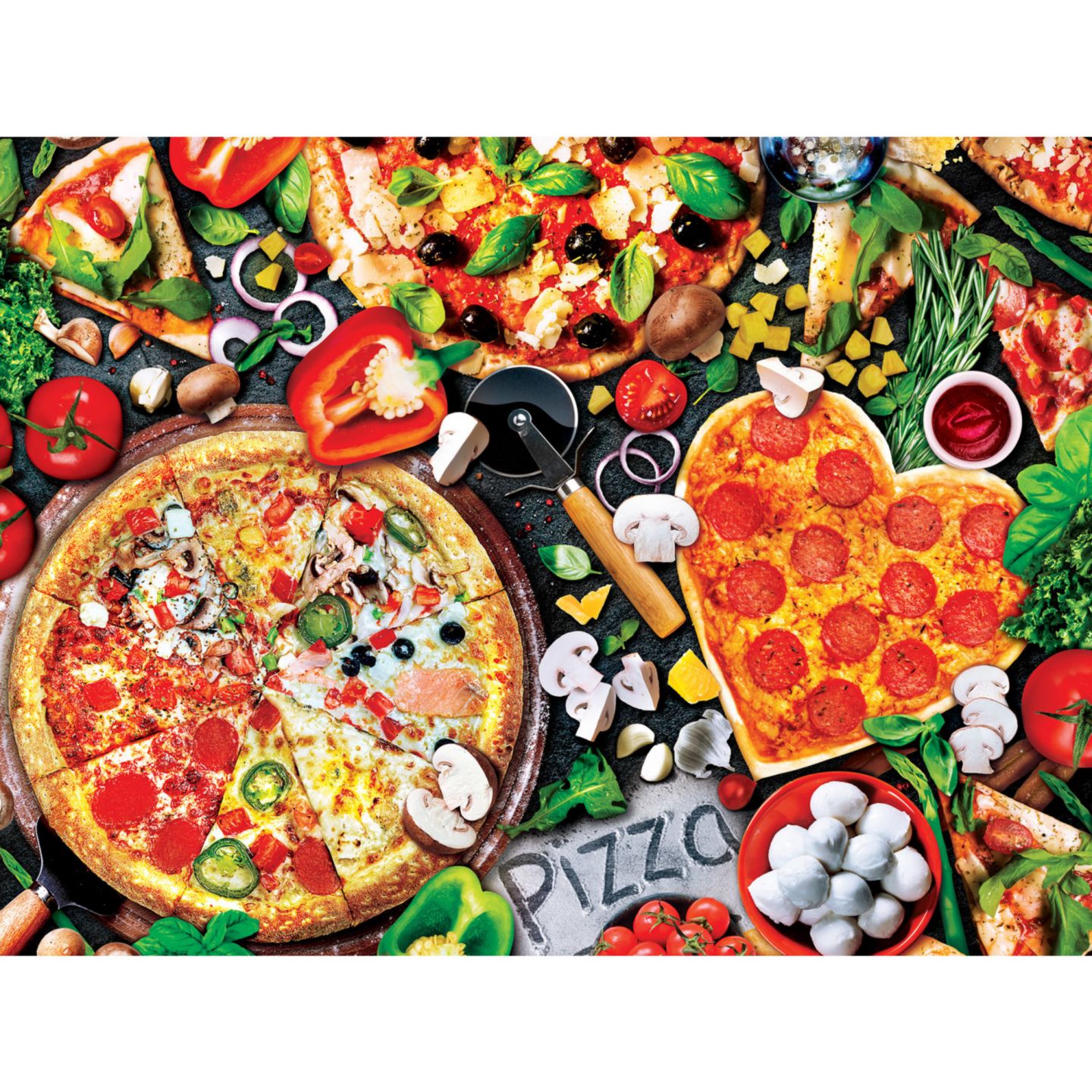 Детская игрушка MasterPieces Puzzles MasterPieces Trendz - Viva La Pizza 300 Piece EZ Grip Jigsaw Puzzle, цвет: Разноцветный — фото 3