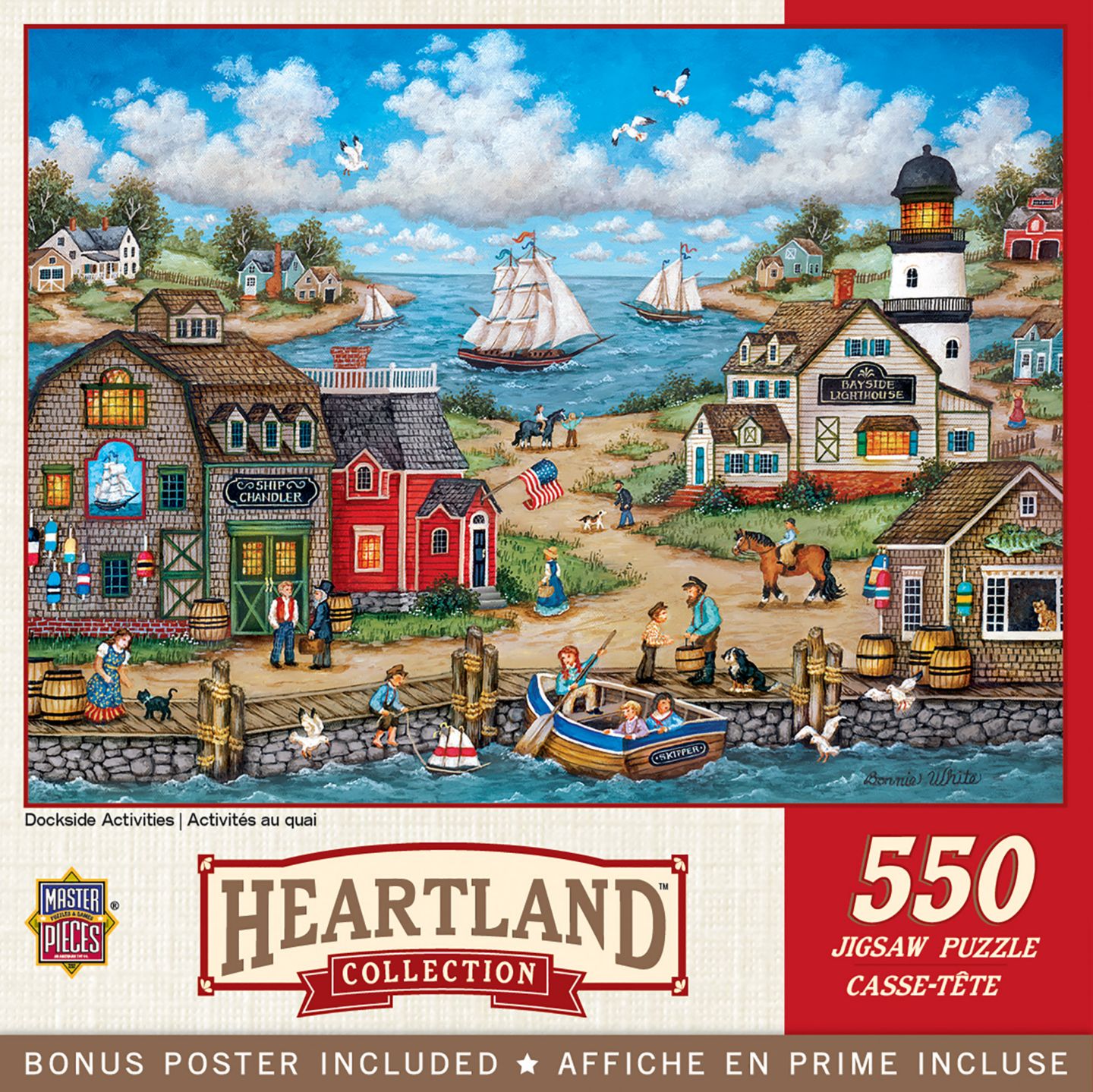 Детская игрушка Masterpieces Heartland - Dockside Activities 550 Piece Jigsaw Puzzle, цвет: Разноцветный — фото 1