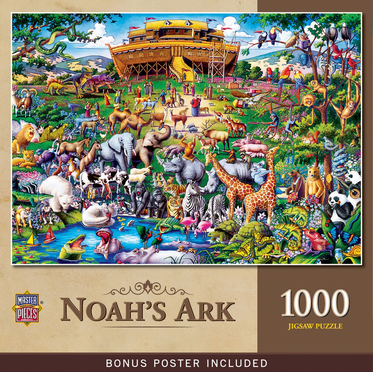 Детский пазл MasterPieces Puzzles Noah's Ark 1000-Piece Puzzle, Ages 14+, цвет: Разноцветный — фото 1