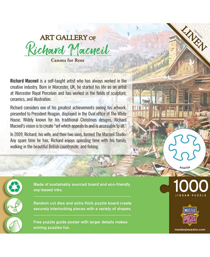 MasterPieces Puzzles MasterPieces 1000 Piece Jigsaw Puzzle Canoes for