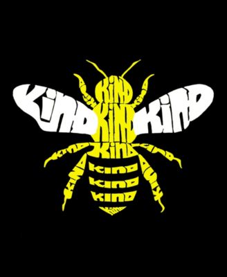 Men's Raglan Baseball 3/4 Sleeve Bee Kind Word Art T-shirt