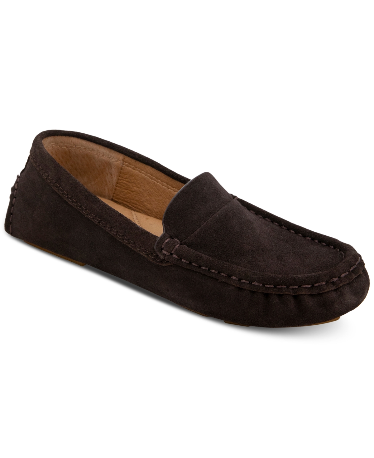 Shop Gentle Souls Women's Mina Driving Loafer Flats In Chocolate