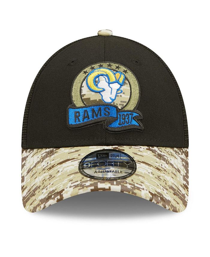 New Era Big Boys Black, Camo Los Angeles Rams 2022 Salute To Service ...