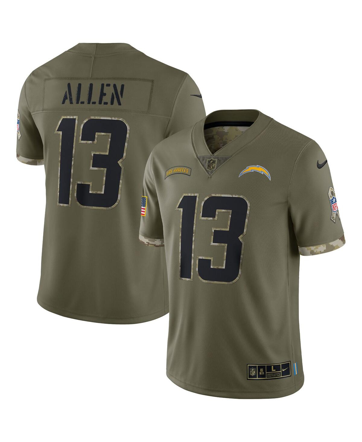 Men's Nike Keenan Allen Olive Los Angeles Chargers 2022 Salute To Service Limited Jersey