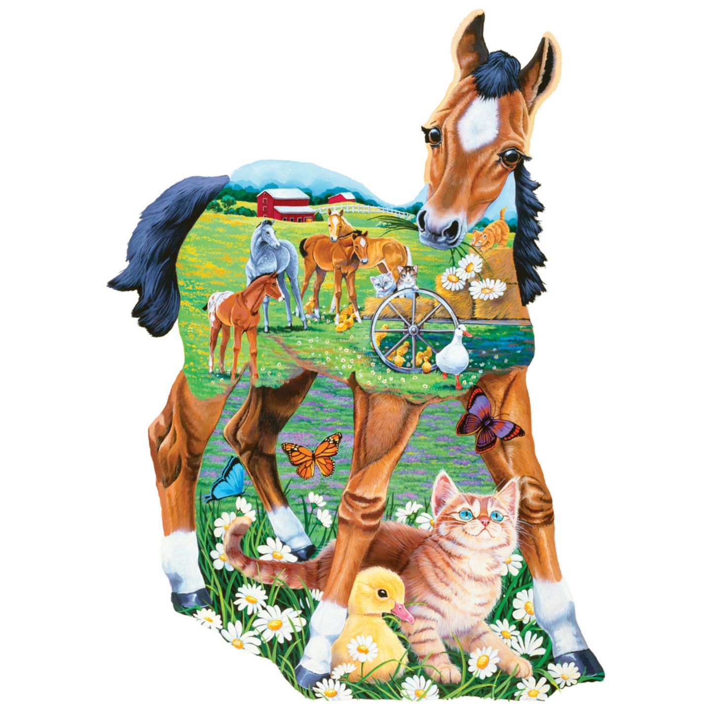 Детский пазл MasterPieces Puzzles Pony Playtime 100 Piece Shaped Jigsaw Puzzle, от 6 лет, цвет: Разноцветный — фото 2