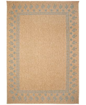 Sahara Block Print Border Area Rug