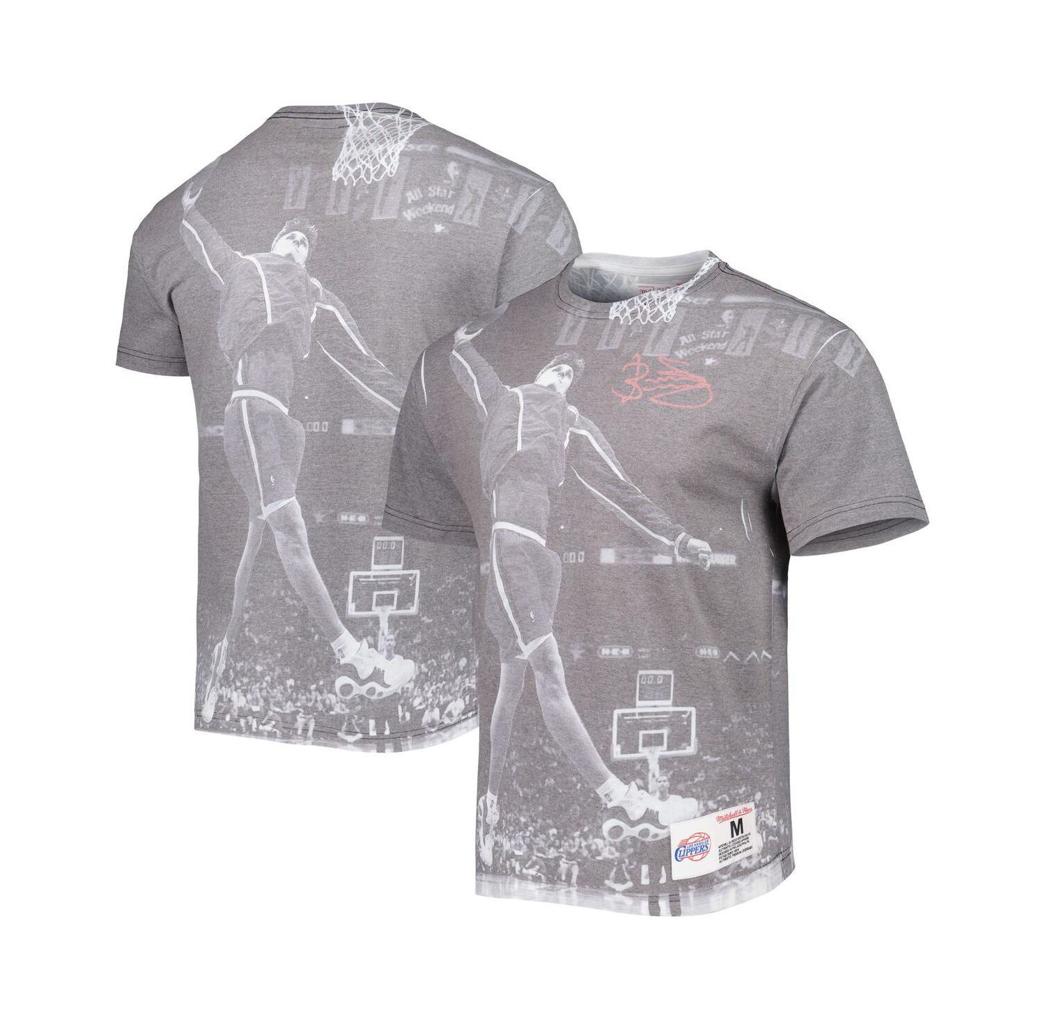 Men's Brent Barry Gray LA Clippers Above The Rim Sublimated T-shirt