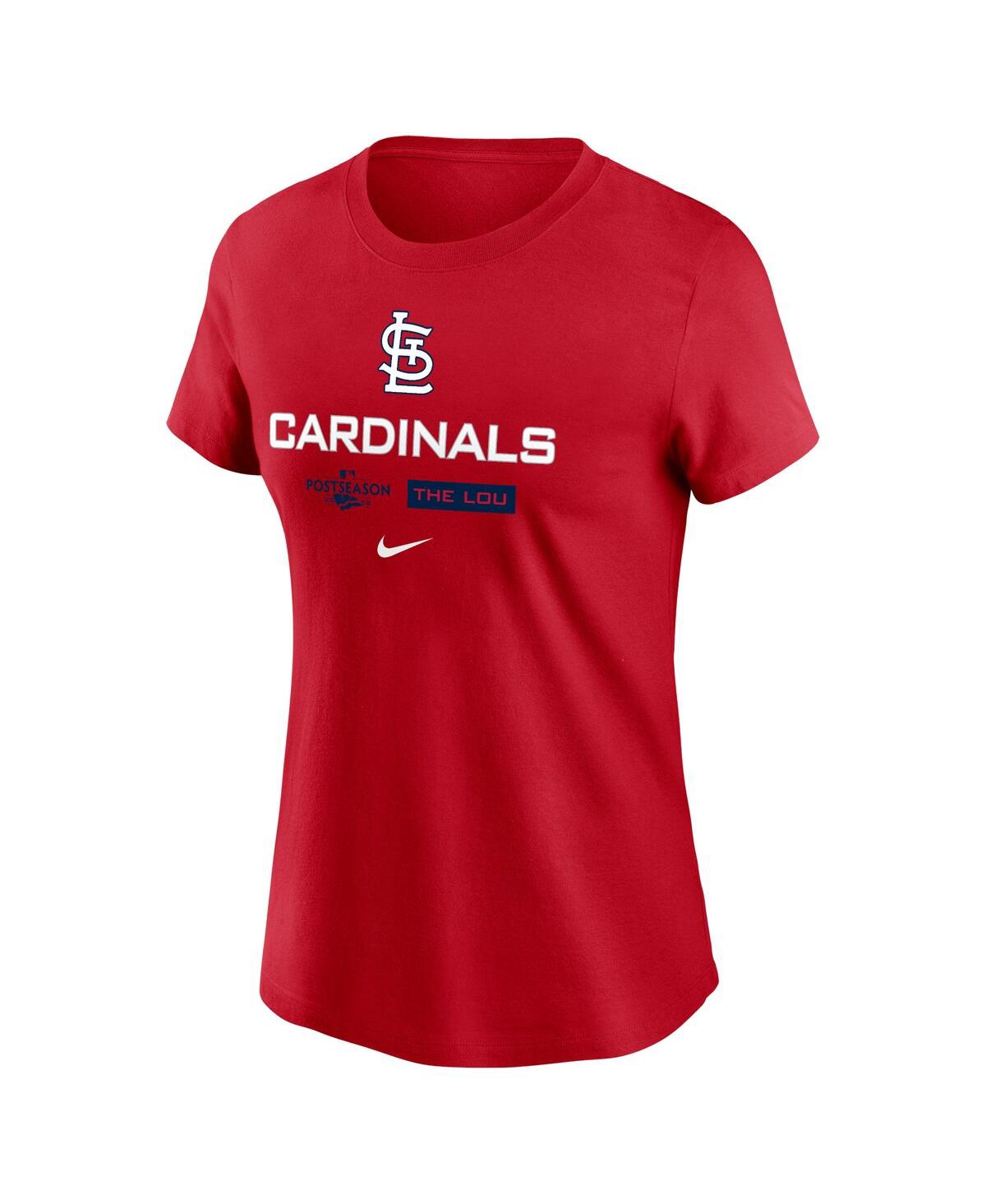 Shop Nike Women's  Red St. Louis Cardinals 2022 Postseason Authentic Collection Dugout T-shirt