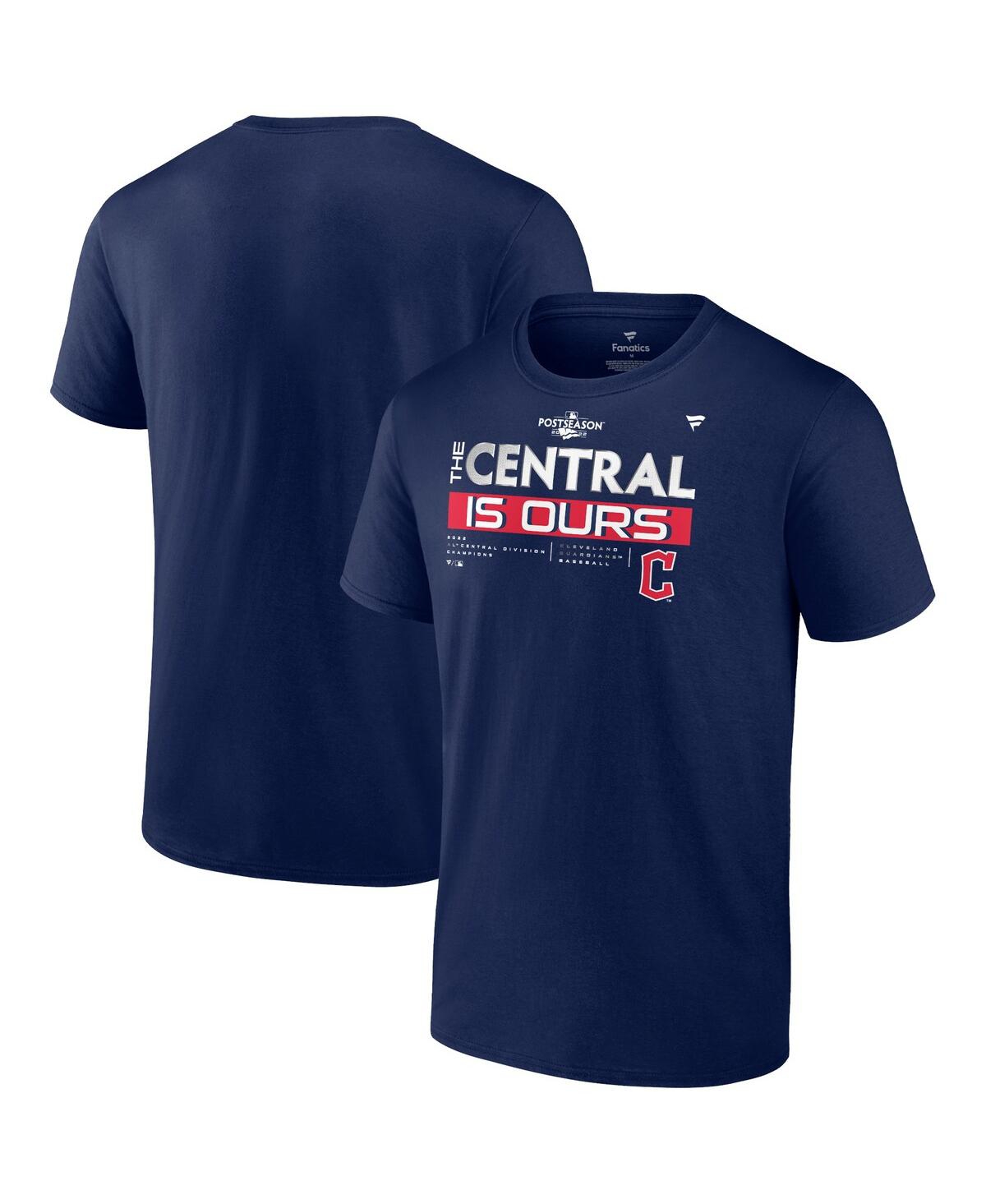 Men's FanaticsCleveland Guardians 2022 Al Central Division Champions Locker Room T-shirt - Navy